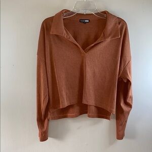 Fashion Nova Copper Long Sleeve Top